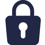 icon of a padlock secured