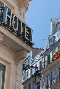 Hotel sign in Paris
