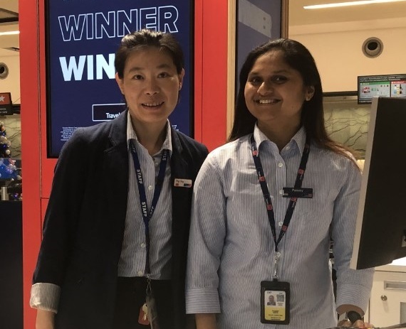 Christchurch airport Travelex team members