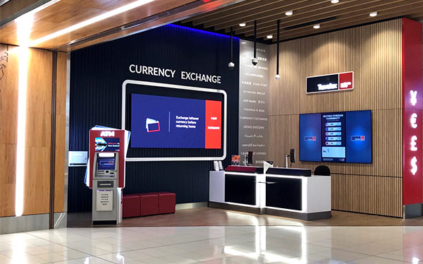 Travelex store in Auckland Airport